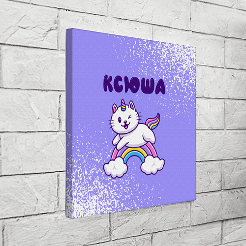 Картина квадратная Ксюша кошка единорожка / 3D-принт – фото 3