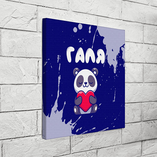 Картина квадратная Галя панда с сердечком / 3D-принт – фото 3