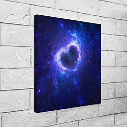 Холст квадратный Галактика любви - neon heart, цвет: 3D-принт — фото 2