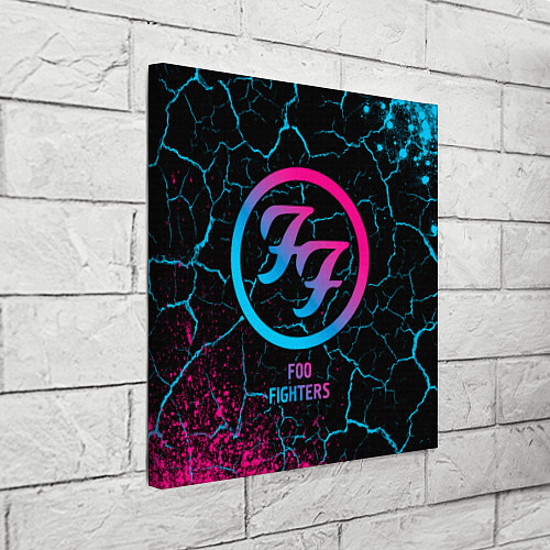 Картина квадратная Foo Fighters - neon gradient / 3D-принт – фото 3