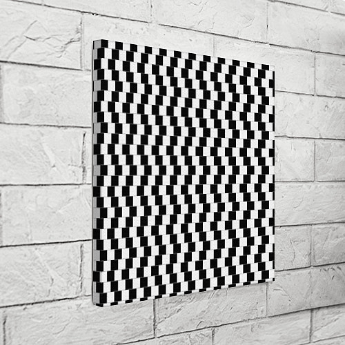 Картина квадратная Оптическая иллюзия ровности полос / 3D-принт – фото 3