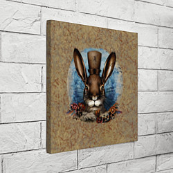 Холст квадратный Ретро кролик, цвет: 3D-принт — фото 2