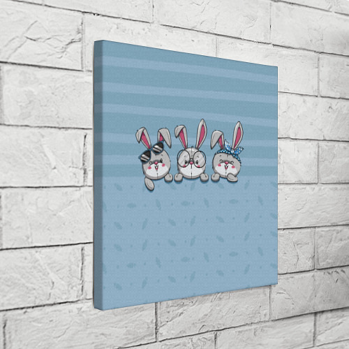 Картина квадратная Зайки-кролики / 3D-принт – фото 3