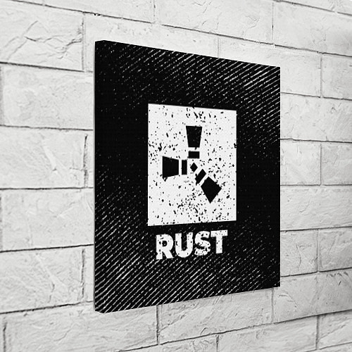 Картина квадратная Rust с потертостями на темном фоне / 3D-принт – фото 3