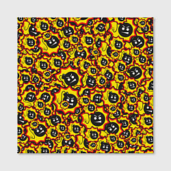 Холст квадратный Serious Sam logo pattern, цвет: 3D-принт — фото 2