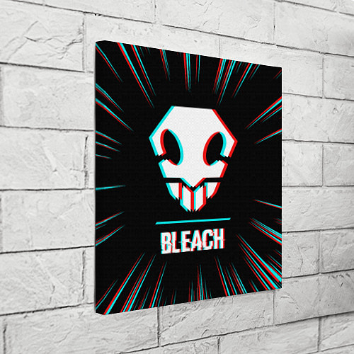 Картина квадратная Символ Bleach в стиле glitch на темном фоне / 3D-принт – фото 3