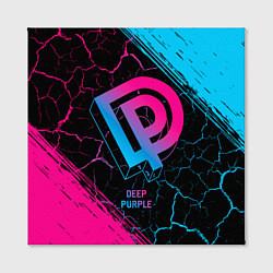 Холст квадратный Deep Purple - neon gradient, цвет: 3D-принт — фото 2