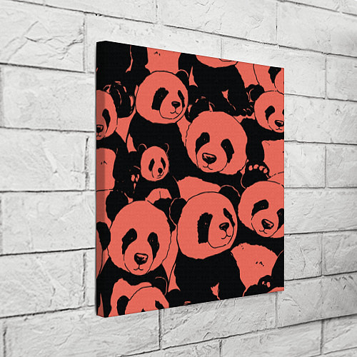 Картина квадратная С красными пандами / 3D-принт – фото 3