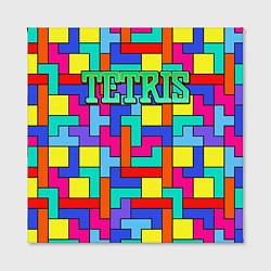 Холст квадратный Тетрис - паттерн, цвет: 3D-принт — фото 2