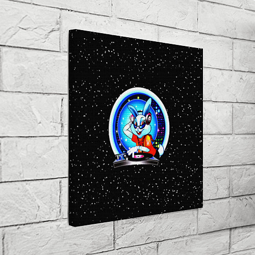 Картина квадратная Кролик Ди-джей / 3D-принт – фото 3