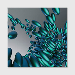 Холст квадратный Абстрактные блестящие камни и серый фон, цвет: 3D-принт — фото 2
