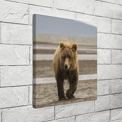 Картина квадратная Медвежонок в аэропорту / 3D-принт – фото 3