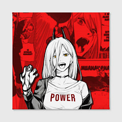 Холст квадратный Chainsaw Man: Power, цвет: 3D-принт — фото 2