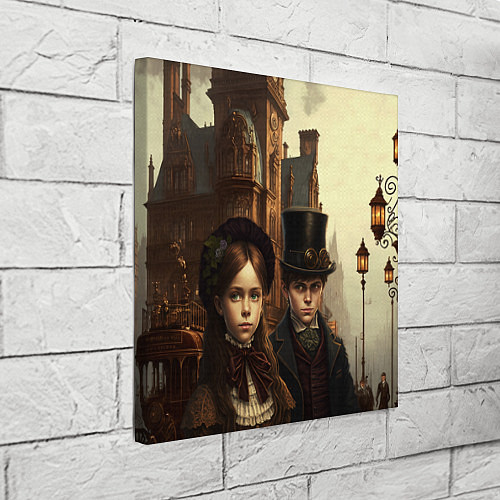 Картина квадратная Victorian boy and girl / 3D-принт – фото 3