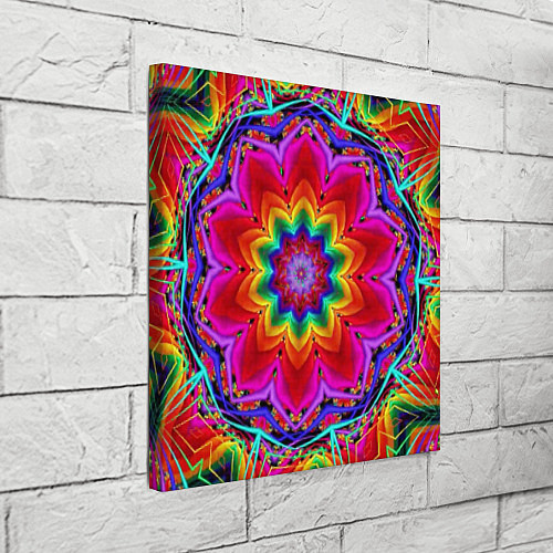 Картина квадратная Волшебный радужный цветок / 3D-принт – фото 3