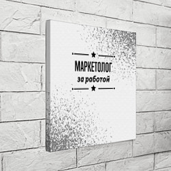 Холст квадратный Маркетолог за работой - на светлом фоне, цвет: 3D-принт — фото 2