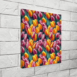 Холст квадратный Роскошные тюльпаны, цвет: 3D-принт — фото 2