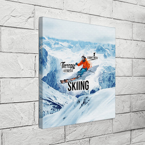 Картина квадратная Горные лыжи спуск / 3D-принт – фото 3