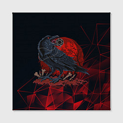 Холст квадратный Багровый ворон, цвет: 3D-принт — фото 2
