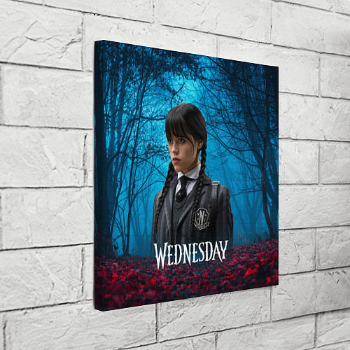 Картина квадратная Wednesday таинственный лес / 3D-принт – фото 3