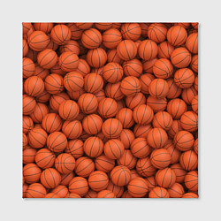 Холст квадратный Баскетбольные мячи, цвет: 3D-принт — фото 2
