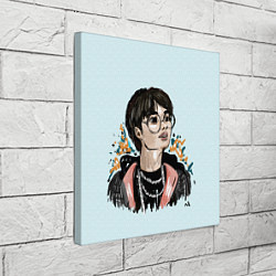 Холст квадратный Ли Ноу портрет акварель, цвет: 3D-принт — фото 2