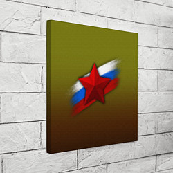 Холст квадратный Звезда и триколор, цвет: 3D-принт — фото 2