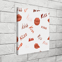 Холст квадратный Поцелуйчики, цвет: 3D-принт — фото 2