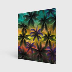 Холст квадратный Кроны пальм, Багамы, цвет: 3D-принт