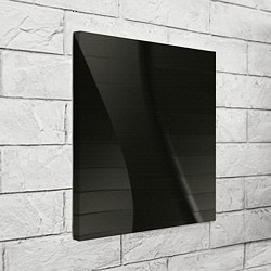 Холст квадратный Чёрные геометрические металлические листы, цвет: 3D-принт — фото 2