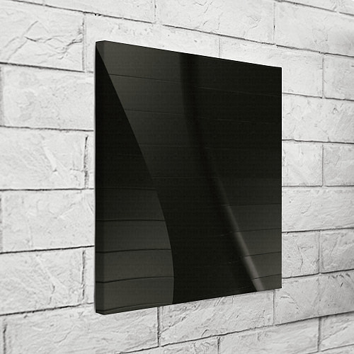 Картина квадратная Чёрные геометрические металлические листы / 3D-принт – фото 3