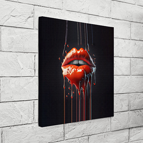 Картина квадратная Сладкие красные губы / 3D-принт – фото 3