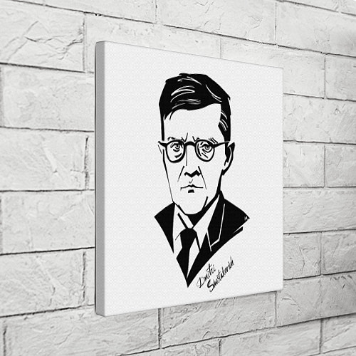 Картина квадратная Дмитрий Дмитриевич Шостакович / 3D-принт – фото 3