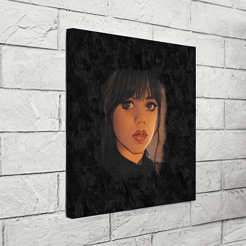 Картина квадратная Портрет Уэнздей Аддамс / 3D-принт – фото 3