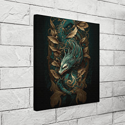 Холст квадратный Изумрудный Дракон Irezumi, цвет: 3D-принт — фото 2