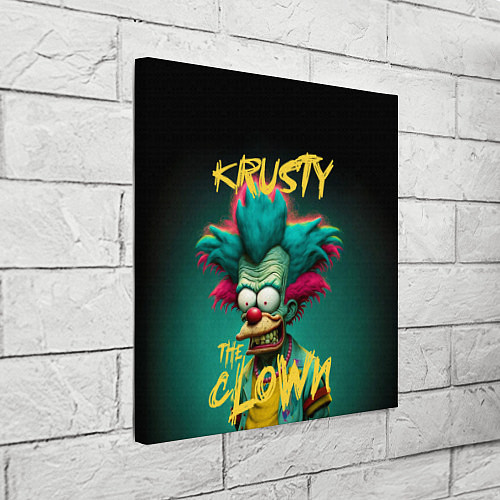 Картина квадратная Клоун Красти из Симпсонов / 3D-принт – фото 3