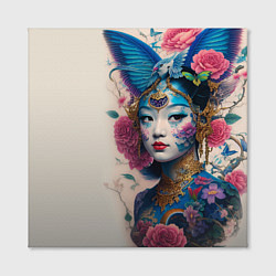 Холст квадратный Japan girl - tattoo - art, цвет: 3D-принт — фото 2