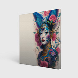 Холст квадратный Japan girl - tattoo - art, цвет: 3D-принт