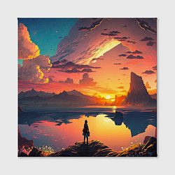 Холст квадратный Я не нарушаю правила, я живу по своим, цвет: 3D-принт — фото 2