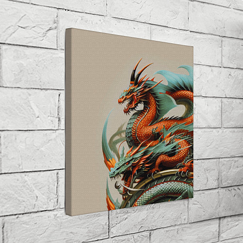 Картина квадратная Japan dragon - irezumi / 3D-принт – фото 3