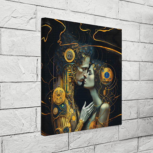 Картина квадратная Gustav Klimt Cyberpunk / 3D-принт – фото 3