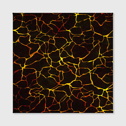 Холст квадратный Растресканная поверхность магмы, цвет: 3D-принт — фото 2