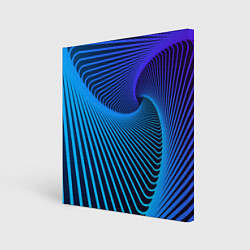 Холст квадратный Неоновая спираль - мода, цвет: 3D-принт