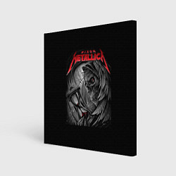 Холст квадратный Metallica - смерть, цвет: 3D-принт