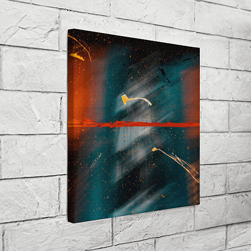 Картина квадратная Расплывчатые силуэты и краски / 3D-принт – фото 3