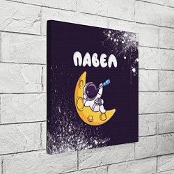 Холст квадратный Павел космонавт отдыхает на Луне, цвет: 3D-принт — фото 2