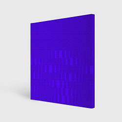 Холст квадратный Паттерн в стиле модерн синий тусклый, цвет: 3D-принт