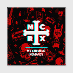 Холст квадратный My Chemical Romance rock glitch, цвет: 3D-принт — фото 2