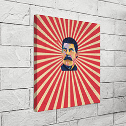 Холст квадратный Сталин полигональный, цвет: 3D-принт — фото 2