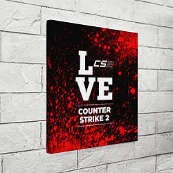 Холст квадратный Counter Strike 2 love классика, цвет: 3D-принт — фото 2